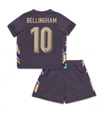 England Jude Bellingham #10 Udebanesæt Børn EM 2024 Kort ærmer (+ korte bukser)